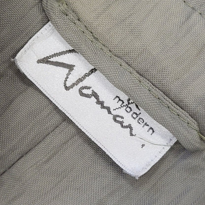 Woman Modern Vintage 80s Grey Button Belted Trench Coat Women's Size 14