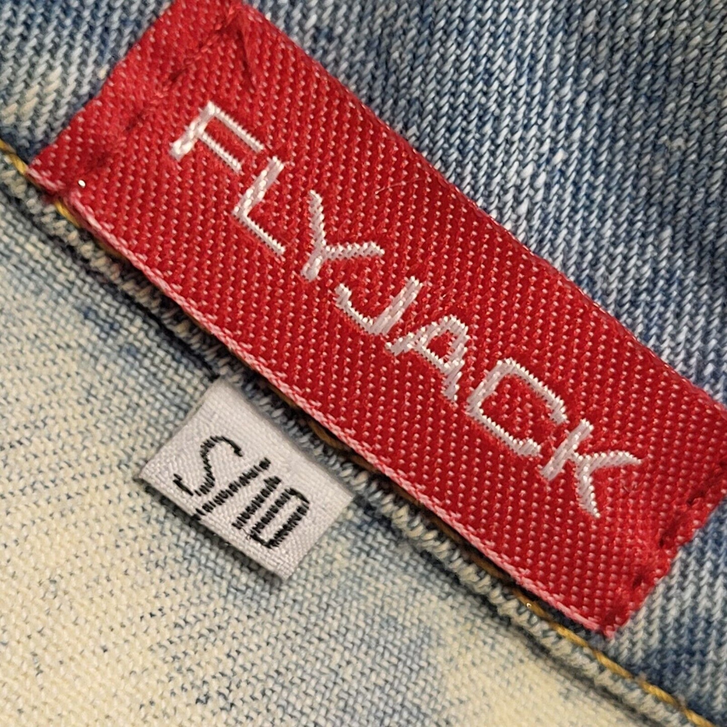 Flyjack Vintage 90's Blue Denim Button Jacket Uk Women's Size S/10