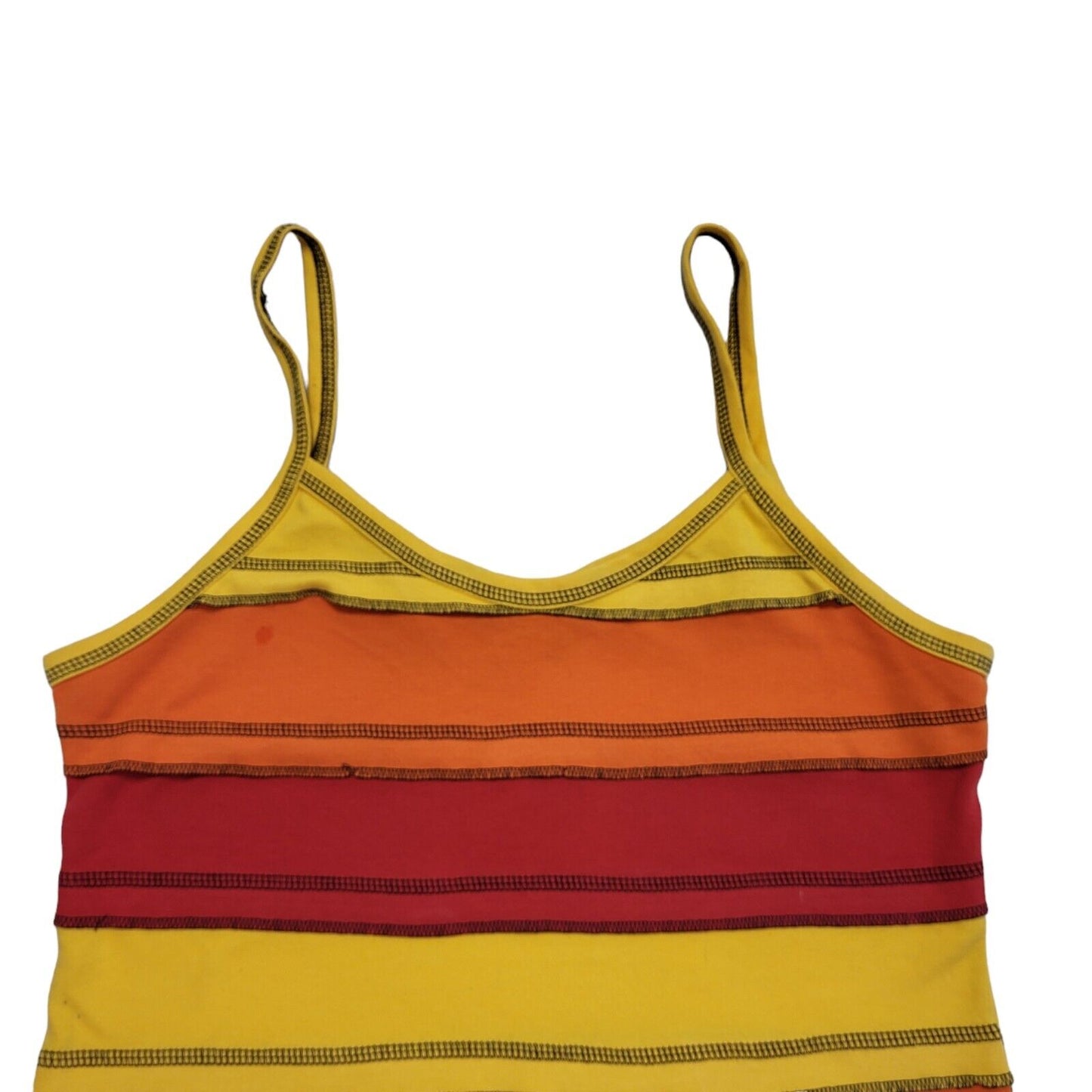 Nomads Vintage 90's Red & Yellow Strap Vest Top Womens UK Size S/M