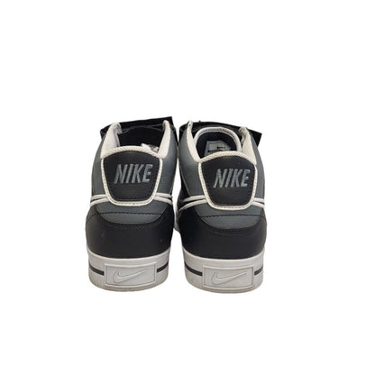 Nike Black Grey Mid Top Leather Casual Trainers Uk Kid's Size 5.5