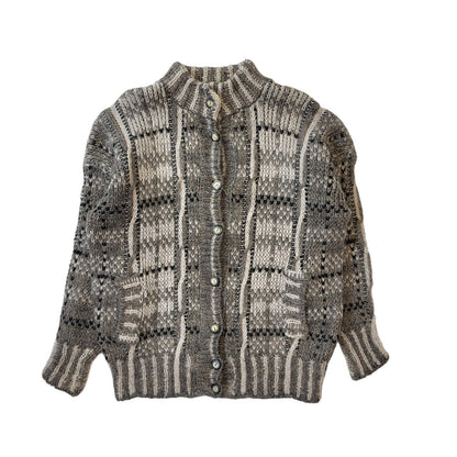 St Michael 80s Vintage Grey Button-Up Cardigan Women's Size 16/18 Eu 46/48