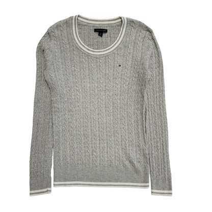 Tommy Hilfiger 90s Vintage Grey Long Sleeve Round Neck Jumper Women's Size S
