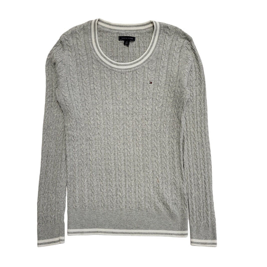 Tommy Hilfiger 90s Vintage Grey Long Sleeve Round Neck Jumper Women's Size S