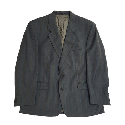 Daks Grey 70s Wool Blend Blazer Suit Jacket Uk Men's Size XL 44"