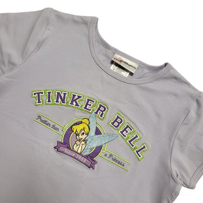 Disney Tinker Bell Light Blue Crew Neck T-Shirt Youth Size M BNWT