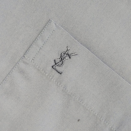 Yves Saint Laurent Vintage 90s Blue Long Sleeve Shirt Uk Men's Size XL