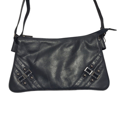Taurus Black Leather Small Shoulder Bag Uk Women's Size  11.5" x 6.5"