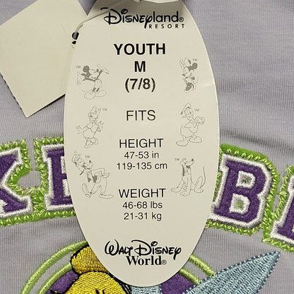 Disney Tinker Bell Light Blue Crew Neck T-Shirt Youth Size M BNWT
