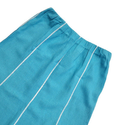 Vintage 90's Light Blue Elasticated Pleated Skirt Uk Women's Size 10 W28