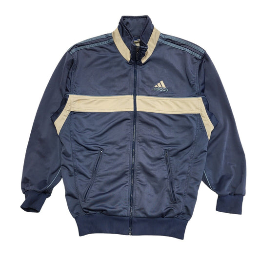 Adidas 90s Vintage Blue & White Track Jacket Uk Men's Size S