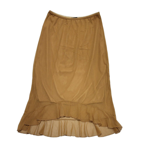 Passage Vintage 80's Brown Mermaid Midi Skirt Womens UK Size 8