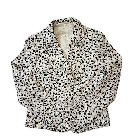 70s Vintage Coffee Bean Design Jacket Women's Size 8