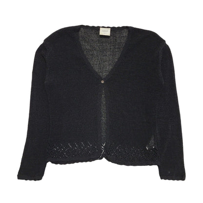 Next Vintage 90's Black Button Front Long Sleeve Cardigan Womens UK 10