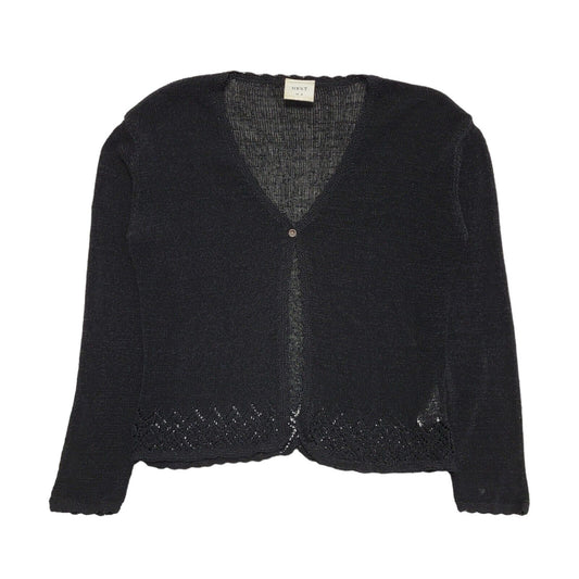 Next Vintage 90's Black Button Front Long Sleeve Cardigan Womens UK 10