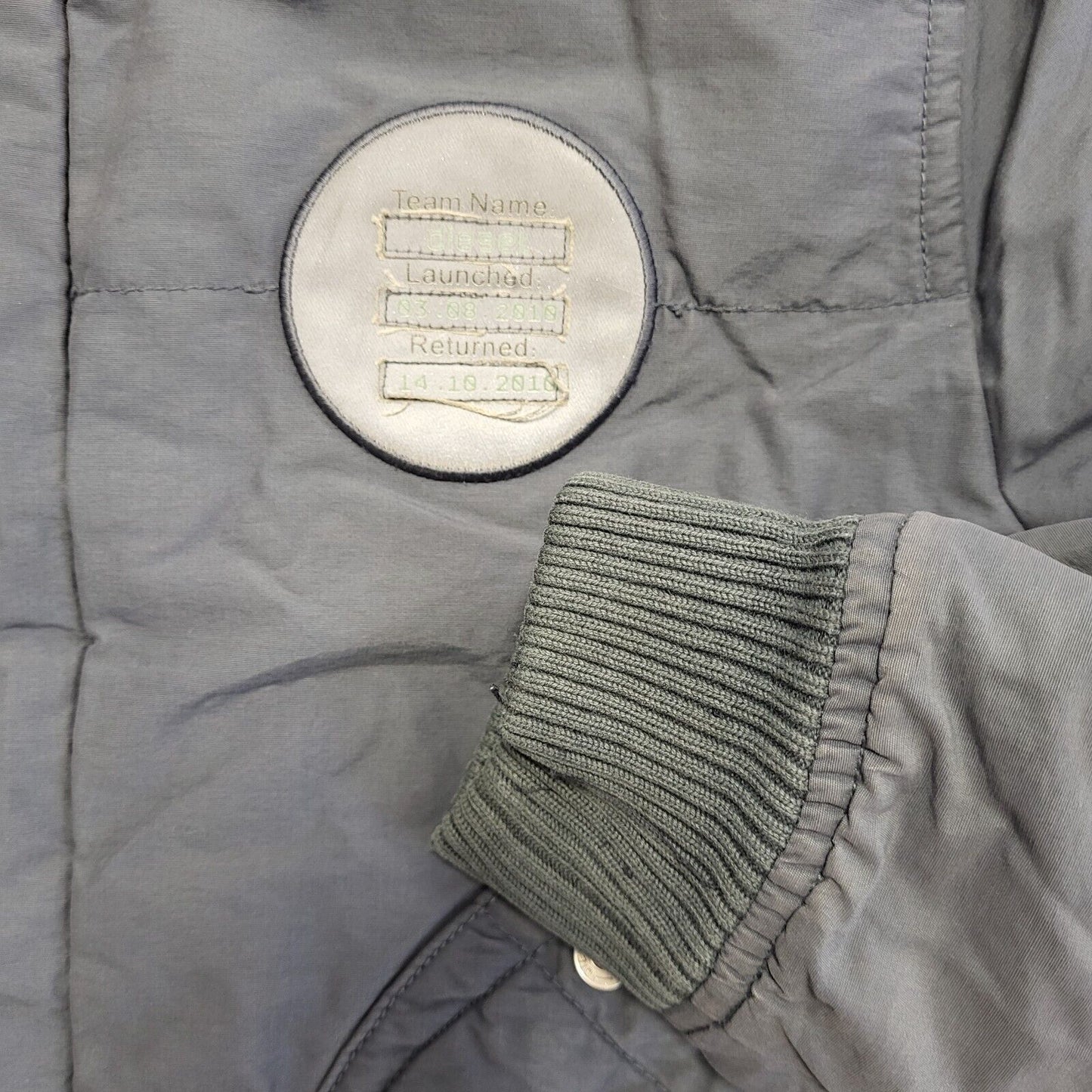 Diesel Grey Zip Up Bomber Jacket Uk Boys Size Large
