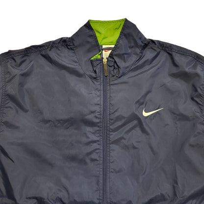 Nike 90s Vintage Navy Blue Green Tracksuit Top / Jacket Uk Men's Size Large