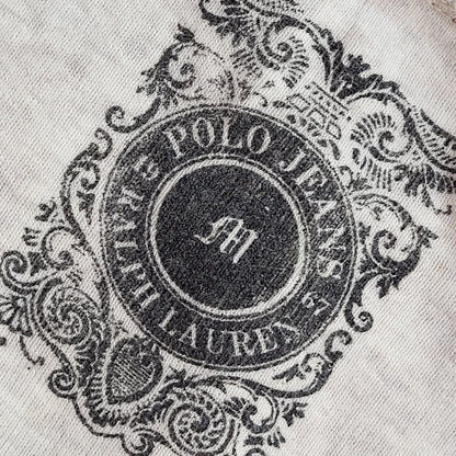 Polo Jeans Vintage 90s Grey T-Shirt Uk Women's Size Medium