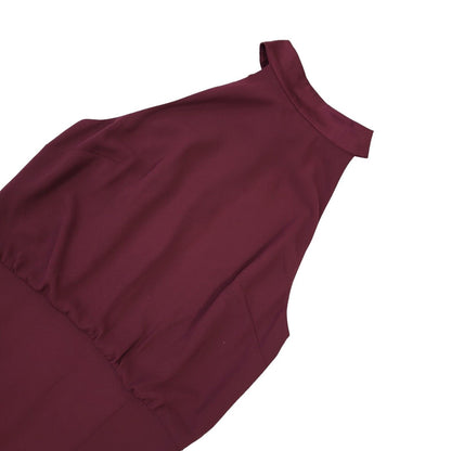Oasis Vintage Y2K Burgundy Sleeveless Evening Dress Uk Women's Size 10