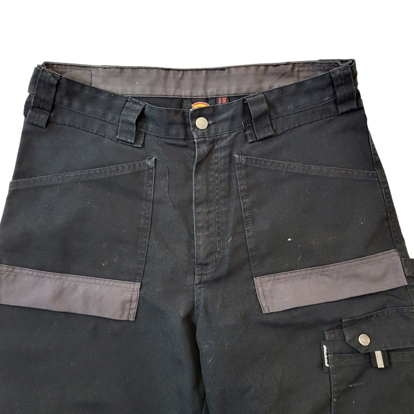 Dickies Black Straight Leg Cargo Workwear Trousers Men's Size XL W36 L29