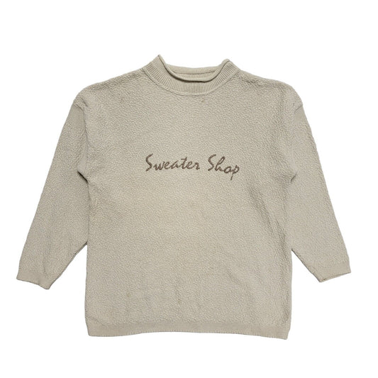 The Sweatershop Vintage 90's Beige Round Neck Jumper Mens UK L/XL