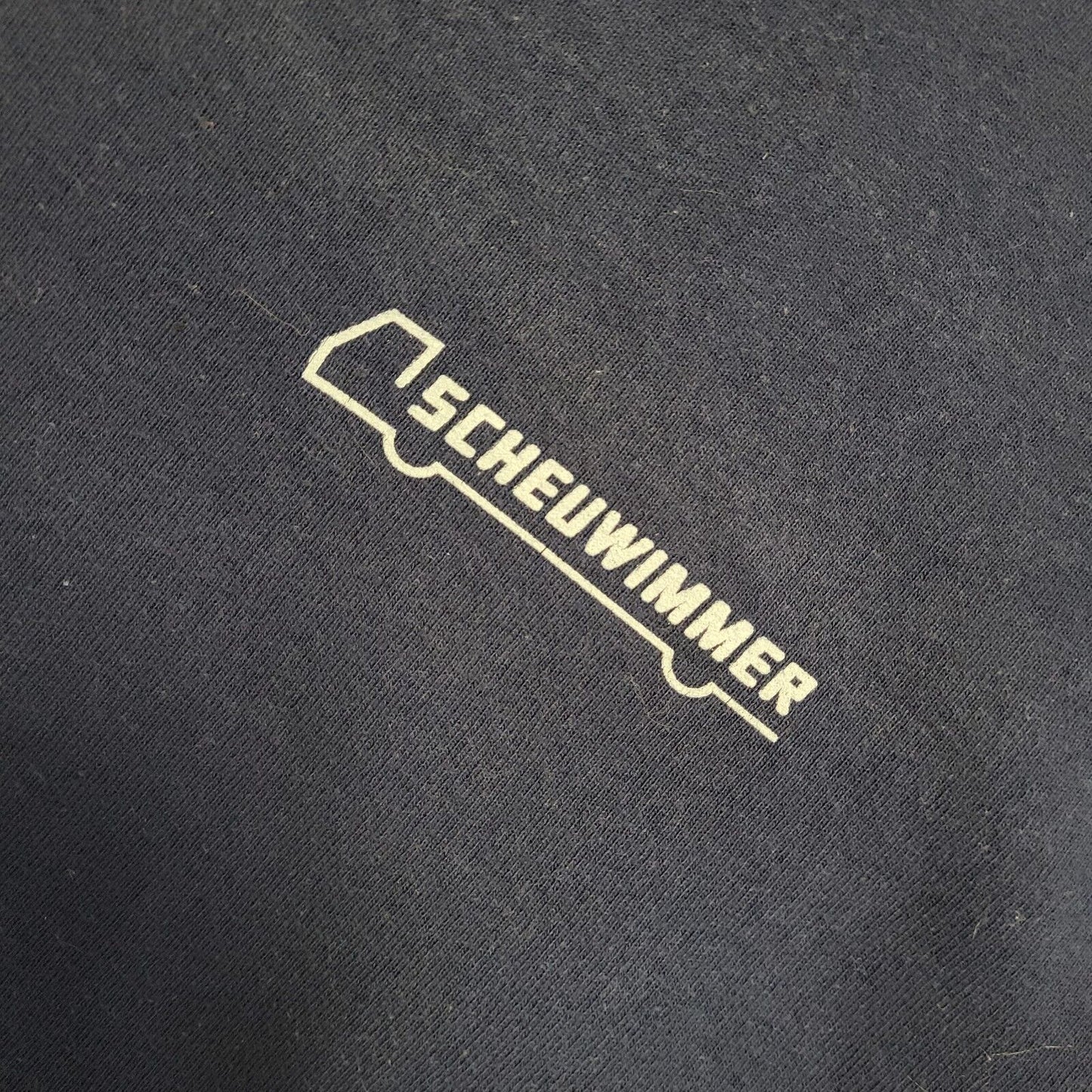 Fruit Of The Loom 90's Scheuwimmer Blue Cropped Sweatshirt Womens UK Size L