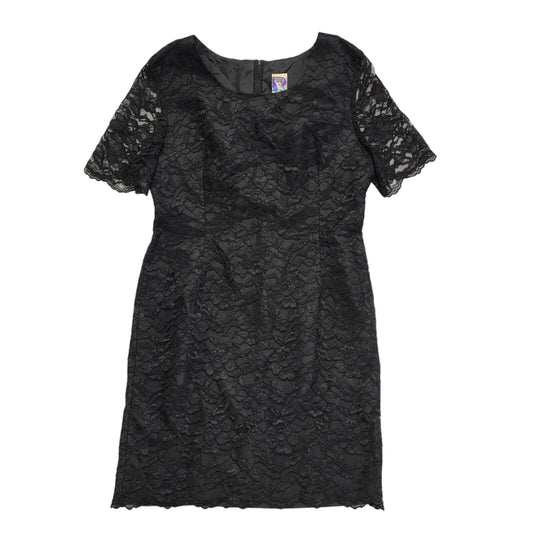 Yessica Vintage 90s Black Short Sleeve Dress Uk Women's Size 18 W36