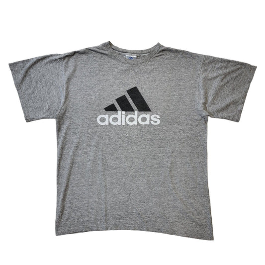 Adidas Grey 90s Vintage Crew Neck T-Shirt Men's Size Large