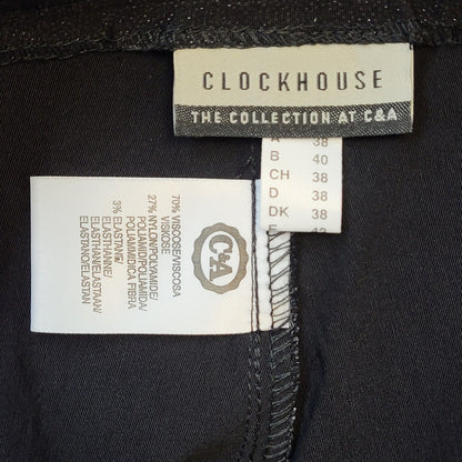 Clockhouse 90s Vintage Black Glittery Dress Trousers Women's Size 12 W30 L30
