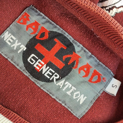 Bad Mad Vintage 90's 3/4 Sleeve Red Jumper UK Men's Size Small
