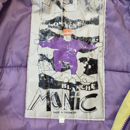 Mono Vintage 80's Purple, Pink & Yellow Ski Snow Jacket Womens UK 14 EU 42