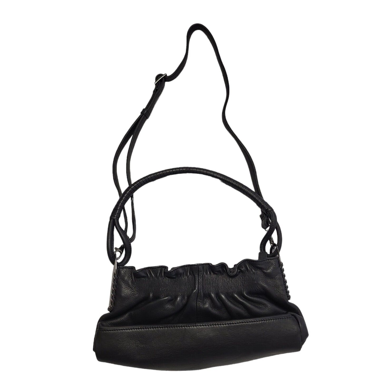 CB Grey Leather Hand Bag Uk Women's Size 10" x 7"