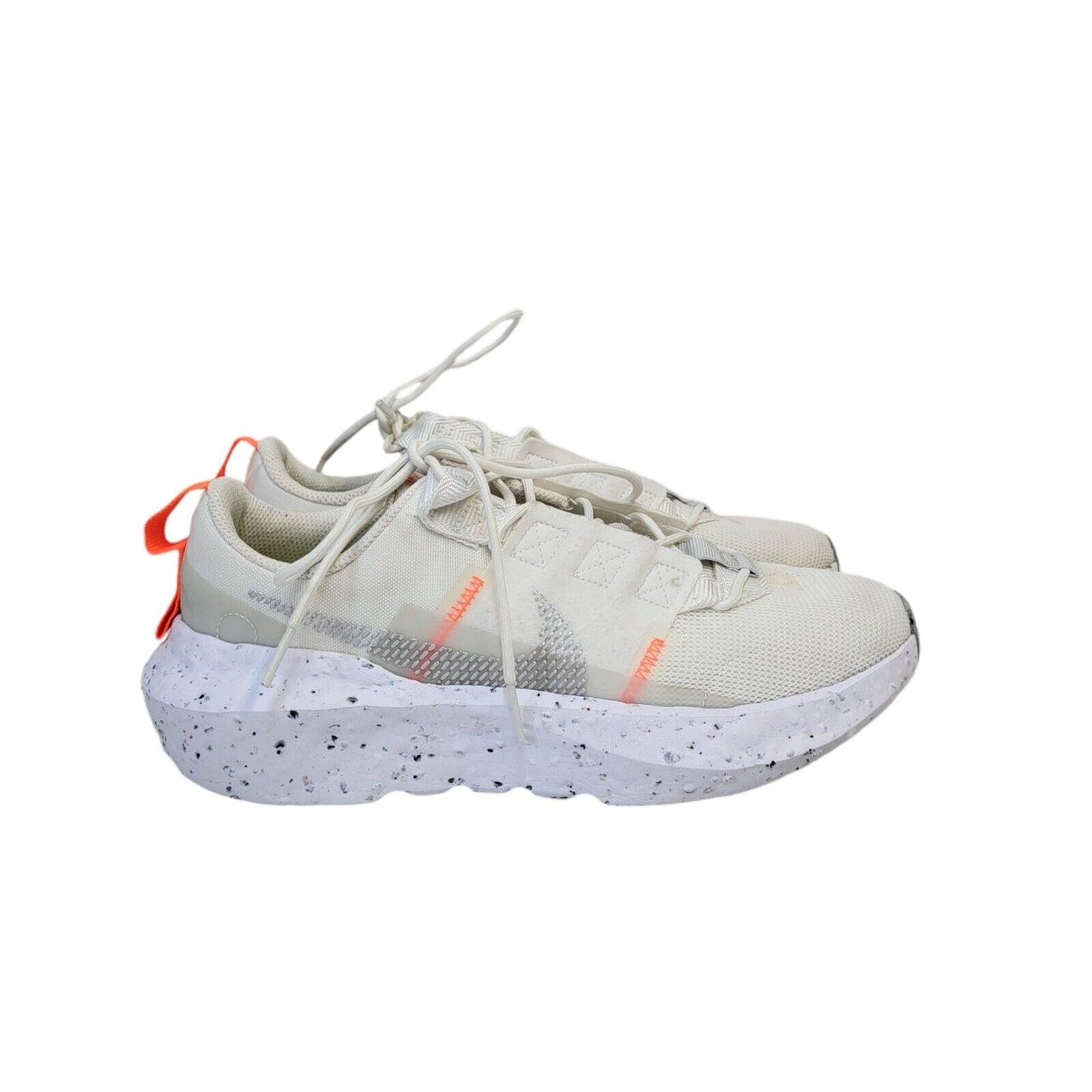 Nike White & Orange Lace-up Sports Casual Trainers Uk Women's Size 5.5
