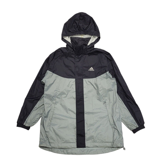 Adidas Y2K Blue Hooded Windbreaker Jacket Boys UK XL
