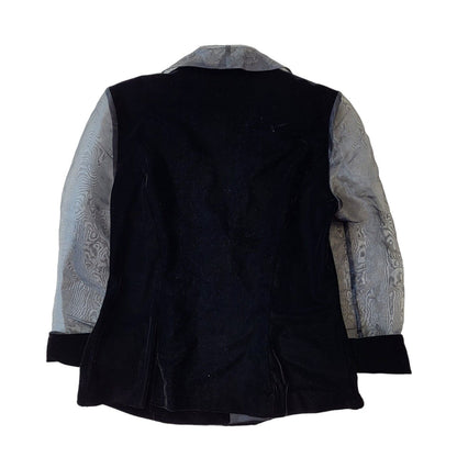 Alex Evenings 80s Vintage Black Button-Up Jacket Women's Size Small