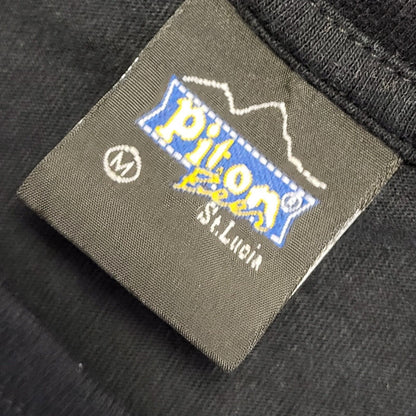 Piton Lager Beer St Lucia Black Vintage 90s T-Shirt Uk Men's Size Medium