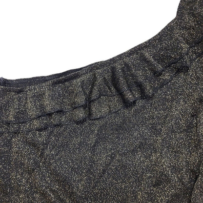 Miss Selfridge Vintage Y2K One Shoulder Gold & Black Ruffle Top Womens UK 10
