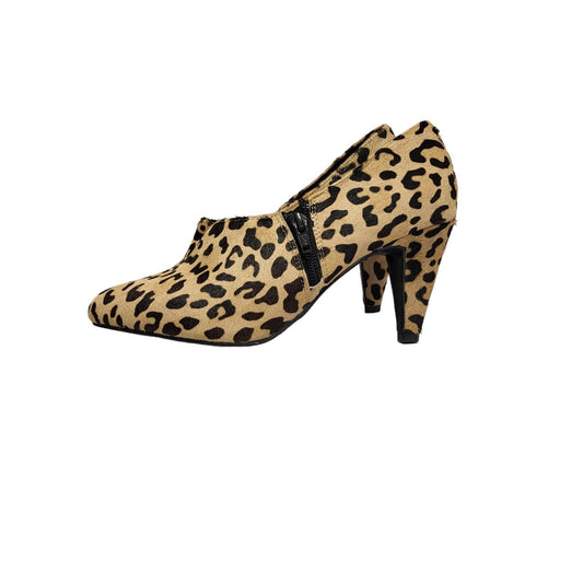Office London Brown Animal Print Heels Shoes Uk Women's Size 5