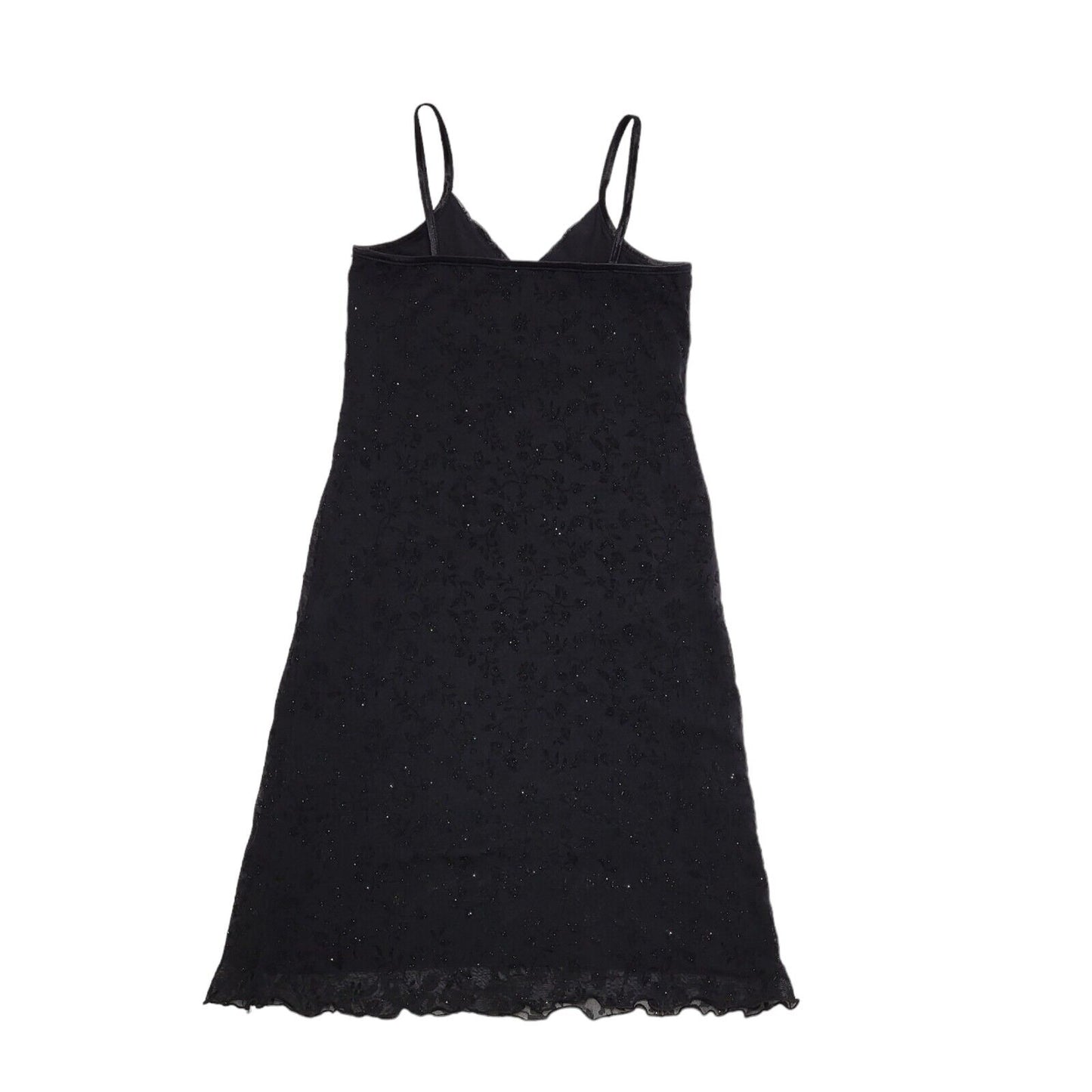 Ozone 90s Vintage Black Spaghetti Strap Party Dress Women's Size 12