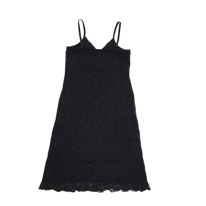 Ozone 90s Vintage Black Spaghetti Strap Party Dress Women's Size 12