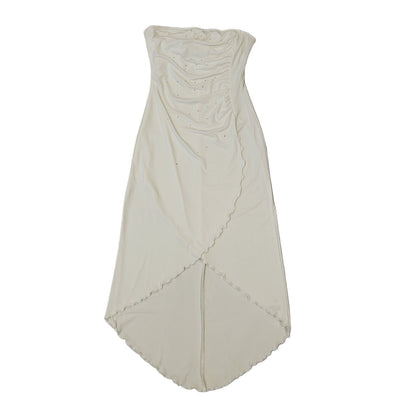 Rebecca Vintage 90s White Sleeveless Dress Uk Women's Size 8-10