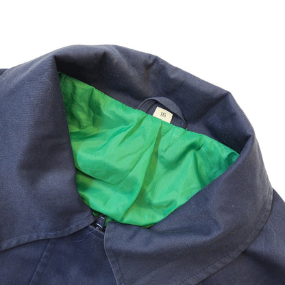 Evans Vintage 90s Navy Zip & Snap Fasten Longline Coat Uk Women's Size 16