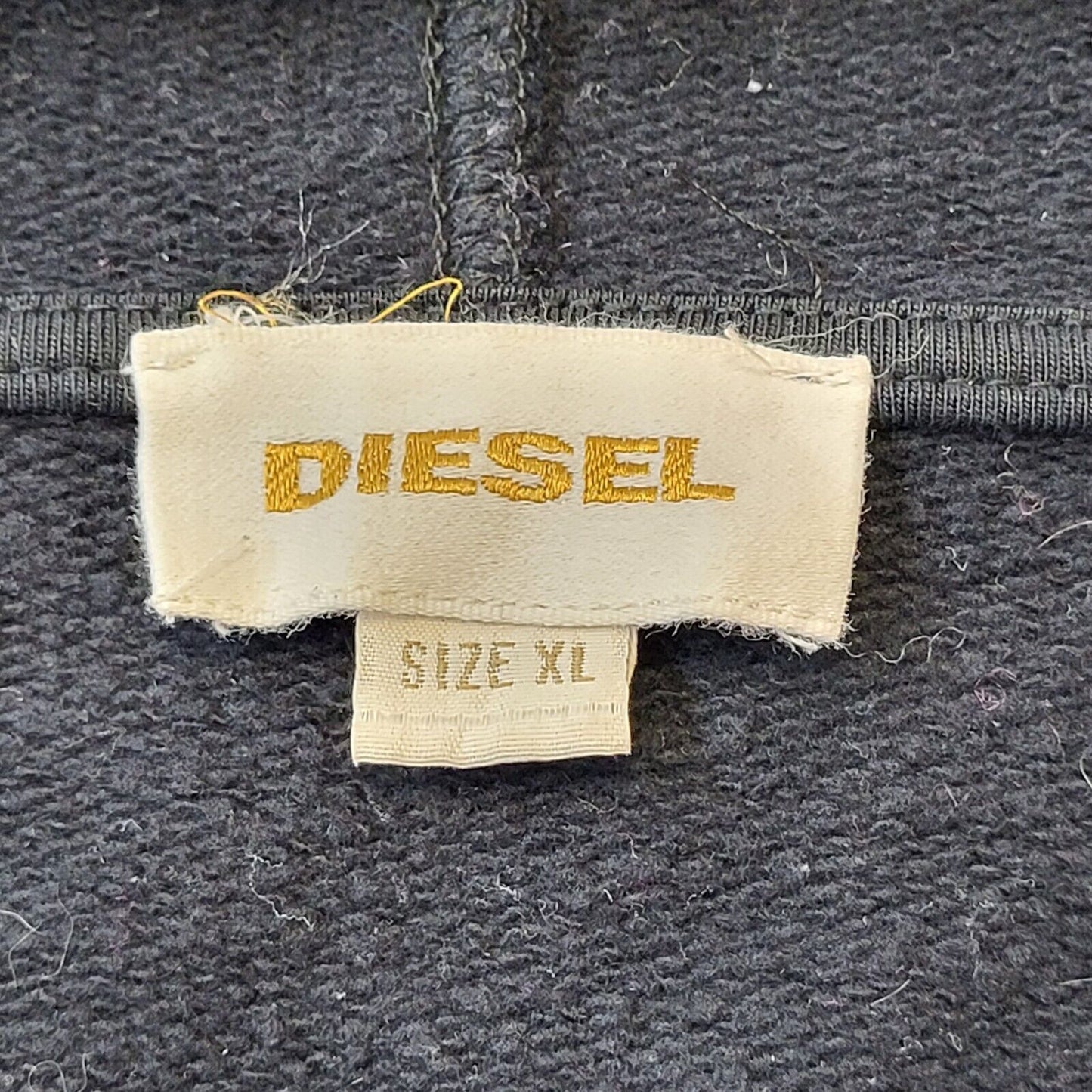 Diesel Y2K Black V-Neck Hoodie Women's Size XLarge
