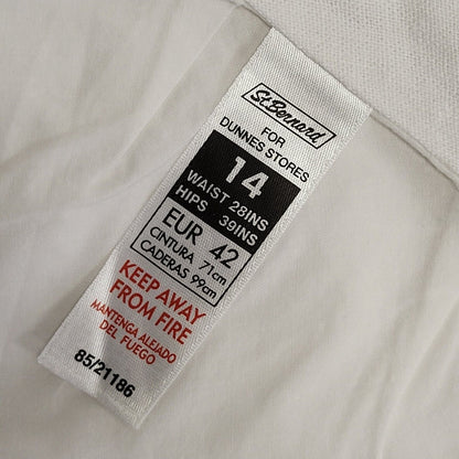 St Bernard Y2K Vintage White Embroidered A-Line Skirt Women's Size 14 W32