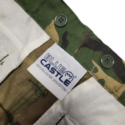 Blue Castle Green Vintage 90s Straight Leg Camouflage Trousers Men's L W34 L31