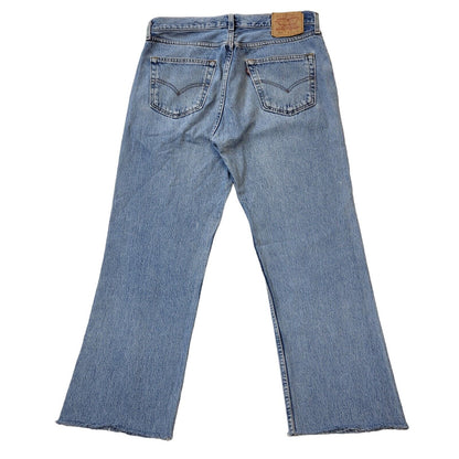Levi's 501 Vintage 90s Light Blue Wide Leg Denim Jeans Men's Size L W34 L28