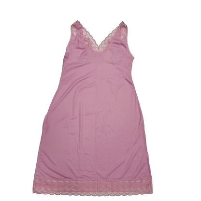 Textil 70s Vintage Light Pink Nightie Slip Dress Women's Size Large