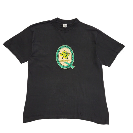 Vintage 90's Black Status Quo Summer '95 Rock Band Tour T-Shirt Mens Size XL