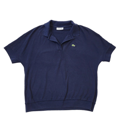 Lacoste Navy Blue Loose Fit Polo Top Womens Size Medium