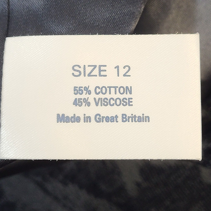 Country Casuals 90s Vintage Black Cotton Button Jacket UK Women's Size 12