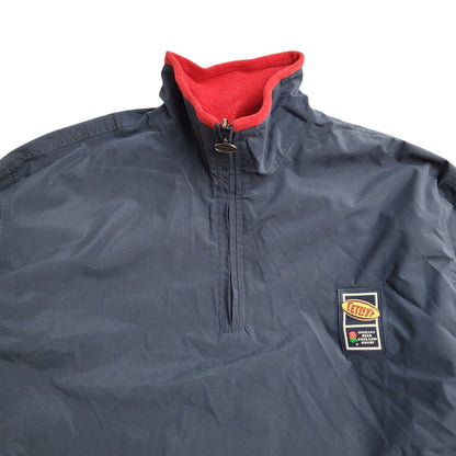 Tetley's 90s Vintage Navy Blue Red High Neck Jacket Uk Men's Size XL